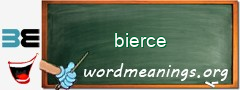 WordMeaning blackboard for bierce